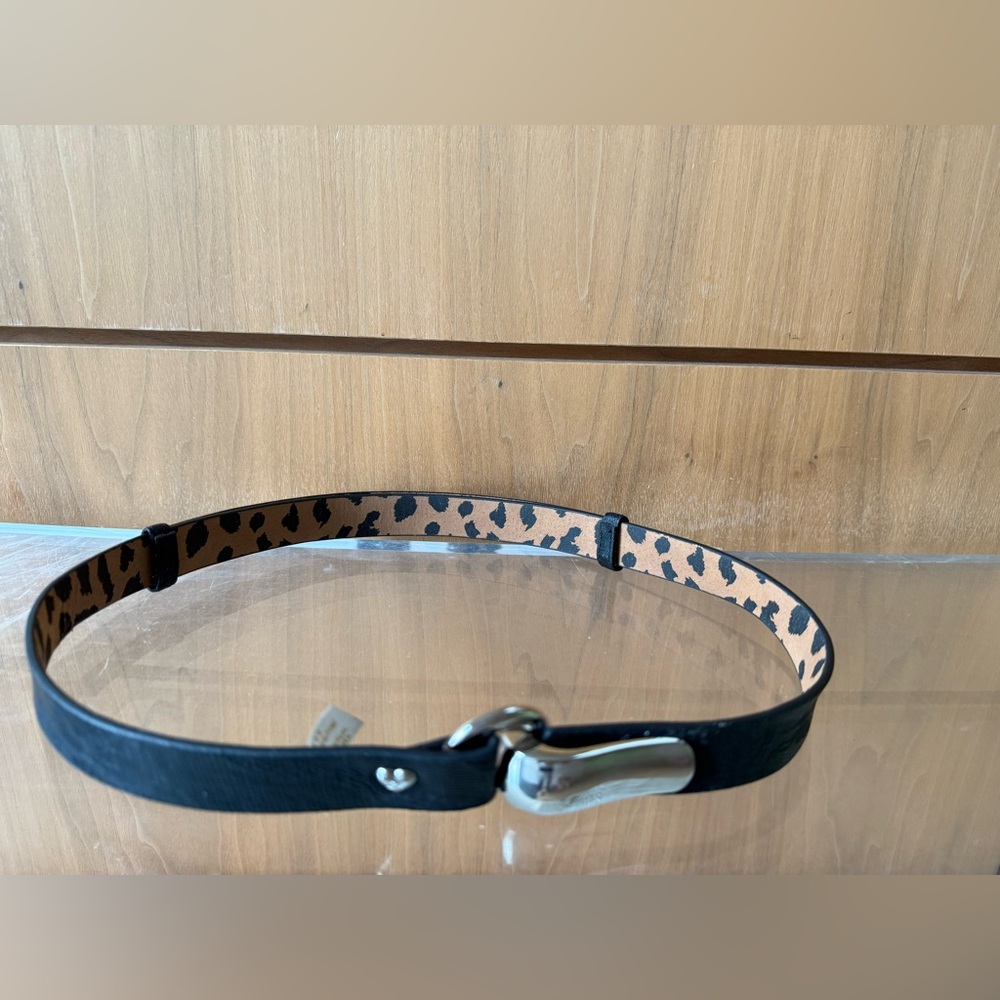 NWOT Betsey Johnson Black Belt with Silver Clasp & Details - OS